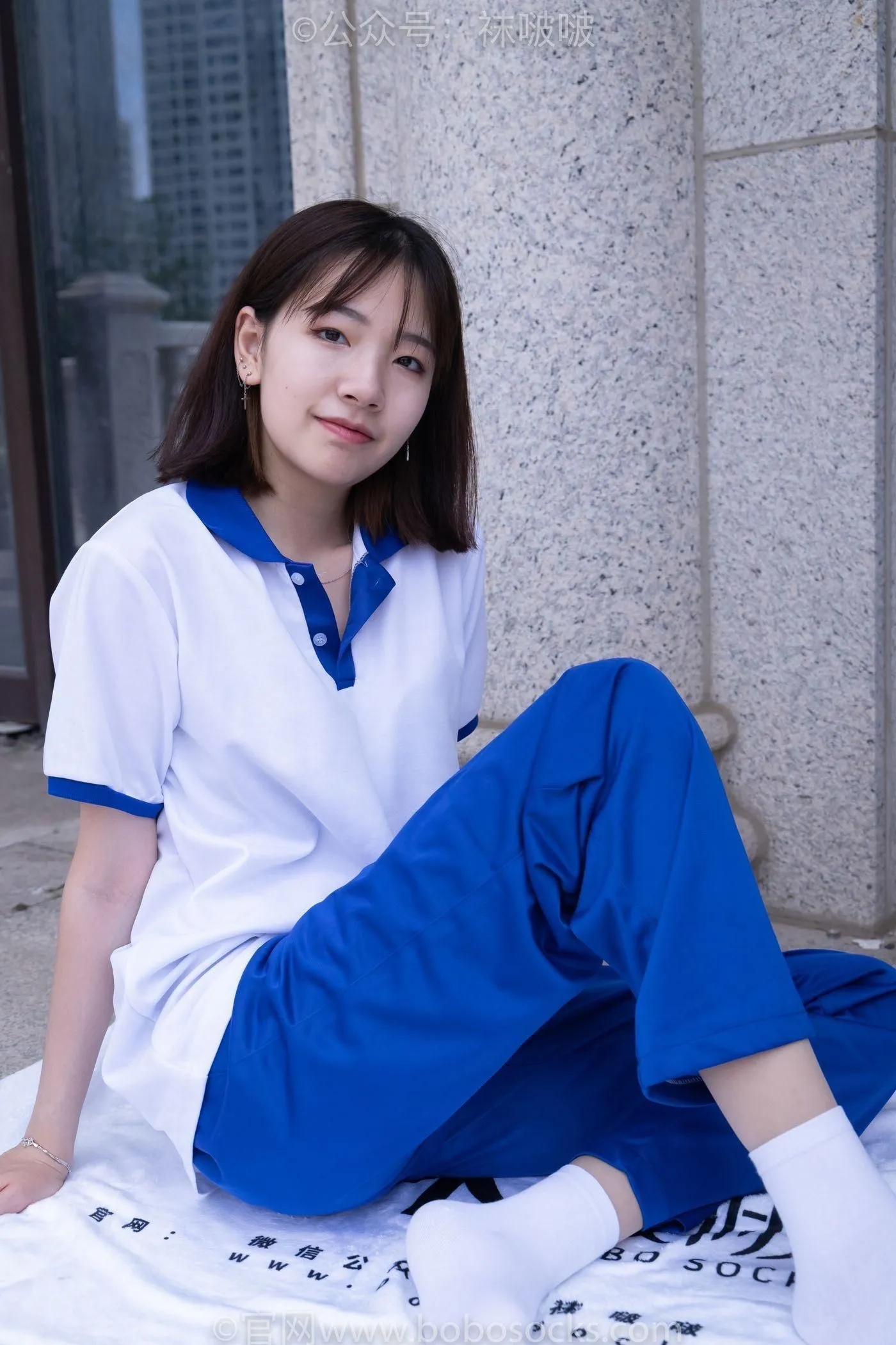 [BoBoSocks袜啵啵]NO.022 小甜豆-校服、贝壳头、白棉袜、肉丝 [140P]插图2